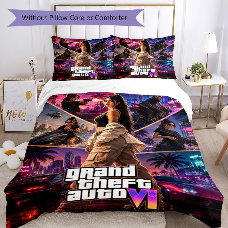Grand Theft Auto Bedding Set Suitable for Dormitory Lightweight Christmas Gift