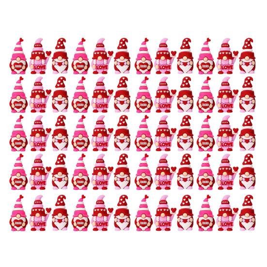 Кукла Эльф День Святого Валентина Мини Гномы Набор Смоляные Фигурки Романтичный Розовый Красный Сердце Декор Подарки на Вечеринку Многоярусная Поднос Дисплей Прятки Игрушки