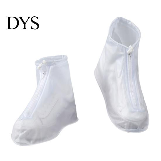 Travel Shoe Covers 1 Pair Waterproof Rainproof Protectors with Zipper And Compact Rain Drawstring Anti-Slip Sole Overshoes for Men Women Snow