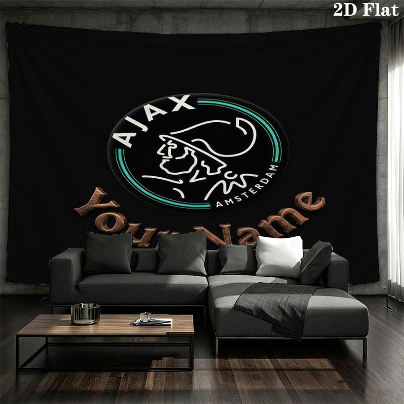 AFC Ajax Custom Name Wall Tapestry Aesthetic Wall Hanging Printed Fabric Blanket Decorative Tapestries for Bedroom Living Room Home Decor