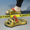 2024 Slippers Men's Skull Fashion Summer Outdoor Wear Stepping On Feces Feeling Indoor Home Home Non-slip Sandals and Slippers