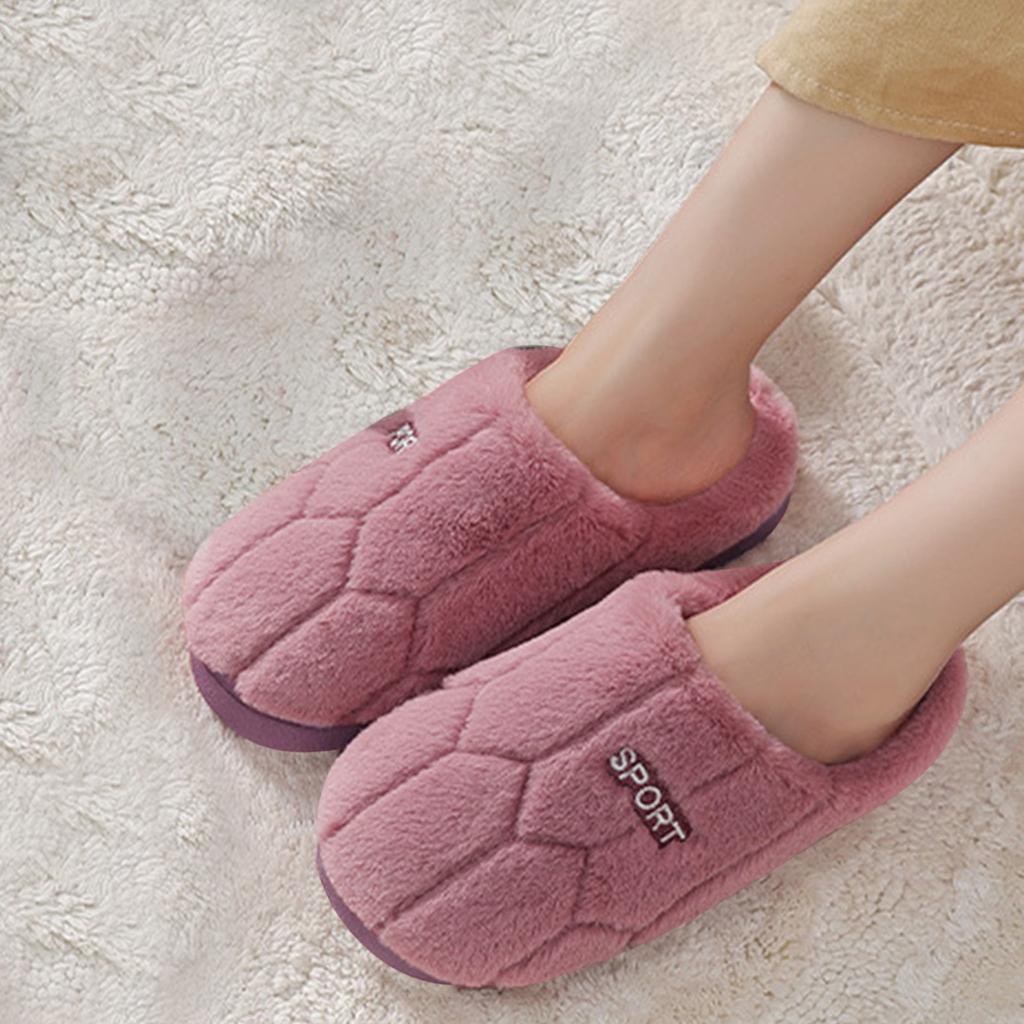 Order Two Size Up Women's Slippers Autumn Warm Plush Slipper Bedroom Ladies Comfortable Soft Cotton Shoes