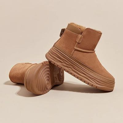 Женские зимние сапоги на толстой подошве с утолщенной подошвой 2024 года, взрыв, теплые, удобные и нескользящие короткие хлопковые сапоги с начесом и утолщенной подошвой