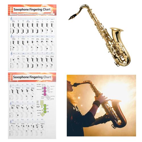Saxophone Fingering Chart for Beginners, Chord Poster, Practice Accessory, Perfect for Practice and Learning