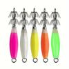 5pcs Squid Jig Hook Simulation Luminous Squid Hard Bait Marine Fishing Cuttlefish Hook Attracting False Bait Fishing Hook 10cm