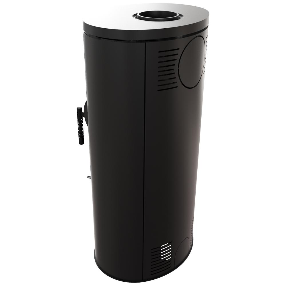 Wood burning steel-cast iron stove KRATKI AB Ø 150 8 kW black thermotec