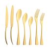 Gold Dinnerware Cutlery Set 18/10 Stainless Steel Tableware Western Dinner Fork Steak Knife Spoons for Wedding Flatware Set