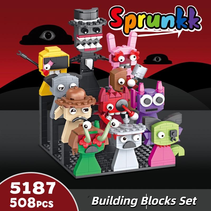 Нетоксичные кубики Moc Game Sprunki Строительные блоки Хоррор Аниме Музыкальная игра 2 в 1 Фигурки Друзей Наборы Кубиков Игрушки Подарки на День Рождения Рождество