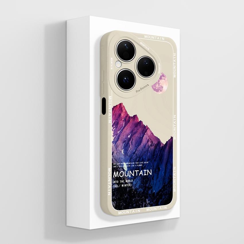 Чехлы для телефонов Huawei Pura 80 Pro Honor X7d X9d X20 V40 с красивыми деревенскими узорами, защитой объектива, из жидкого силикона, противоударный чехол для Huawei