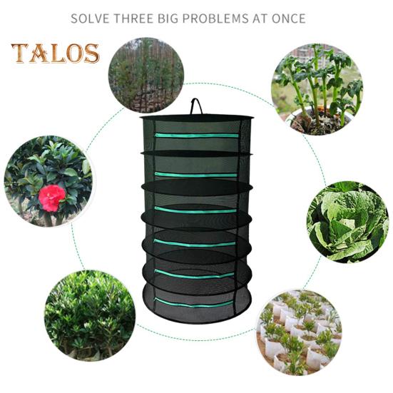 6-слойная складная полка для сушки трав из полиэфирной сетки с мешком на шнурке. Эффективная защитная сетчатая сушилка для быстрой и равномерной сушки.