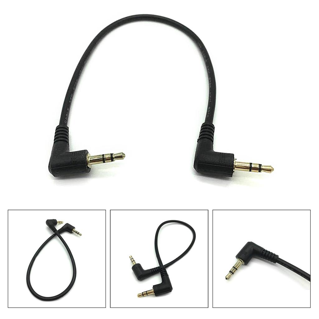 3.5mm Male To Male Stereo Audio Cable 90Degree Angled 3 Pole Fit for Car Headphone Auxiliary Cord Wire Converter MP3/MP4