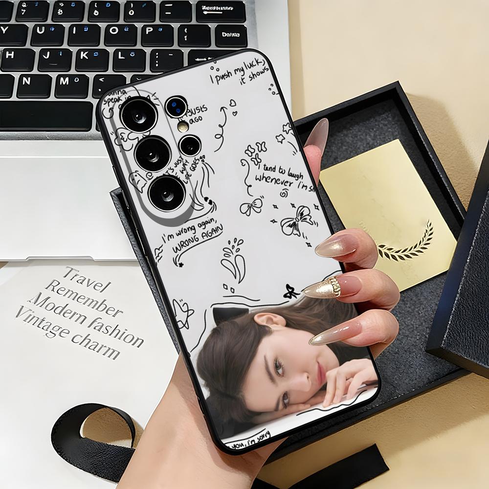 Чехол для телефона певицы G-Gracie Abrams для Samsung S26 S25 S24 FE S23 S22 S21 Plus S20 Ultra Note20Ultra Черный Мягкий чехол