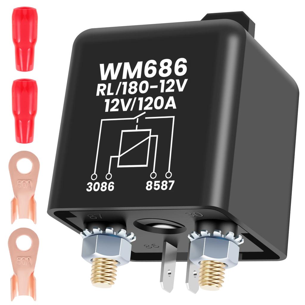 Battery Switch Relay 12V Remote Battery Kill Switch Car Batterys Disconnect Relay Anti-Theft Shut Off Switch Battery Isolator