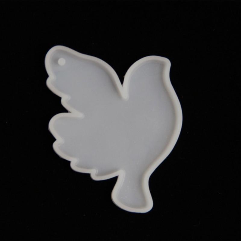 Flexible Silicone Doves Hanging Pendant Molds Hanging Ornament Mold Suitable for Craft Baking Party Decors and Holiday Present