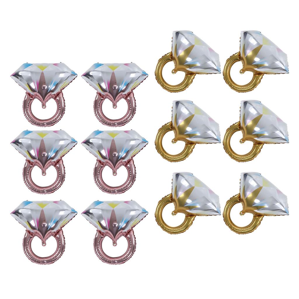 6 Pcs Balloon Aluminum Foil Spherical Balloons Bridal Shower Wedding Engag