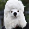 Poodle Costume Mask Latex Animal Dog Headgear For Halloween Party Photos