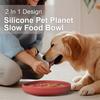 Миска для медленного кормления для собак Planet Силиконовая миска для домашних животных Миска для собак против удушья с нескользящим основанием для здорового питания и профилактики вздутия живота