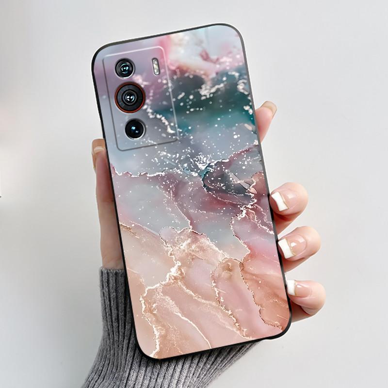 Чехол для ZTE Nubia Z40 Pro NX701J Милое Сердце Кролик Черный Мягкий ТПУ Силикон Ударопрочный Задний Чехол для Телефона Nubia Z40Pro 5G