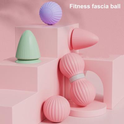 Силиконовый шарик для фасции с присоской, компактный размер, портативный массажный шарик для снятия мышечной боли и напряжения