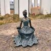 Кормушка для птиц 'Фея Листьев' Фигурка Богини из смолы Держатель для птичьего корма Уличная кормушка для птиц для сада Заднего двора Балкона Веранды Декор