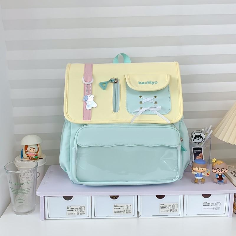 High-value College Style Is Fresh and Sweet, Junior High School Students Are Lightweight and Large-capacity Backpacks