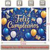 Фон для вечеринки Плоский Feliz Cumpleaos Мероприятия Свадьба Церемония вступления в брак Четыре сезона Фотобудка Фон Декор передней двери