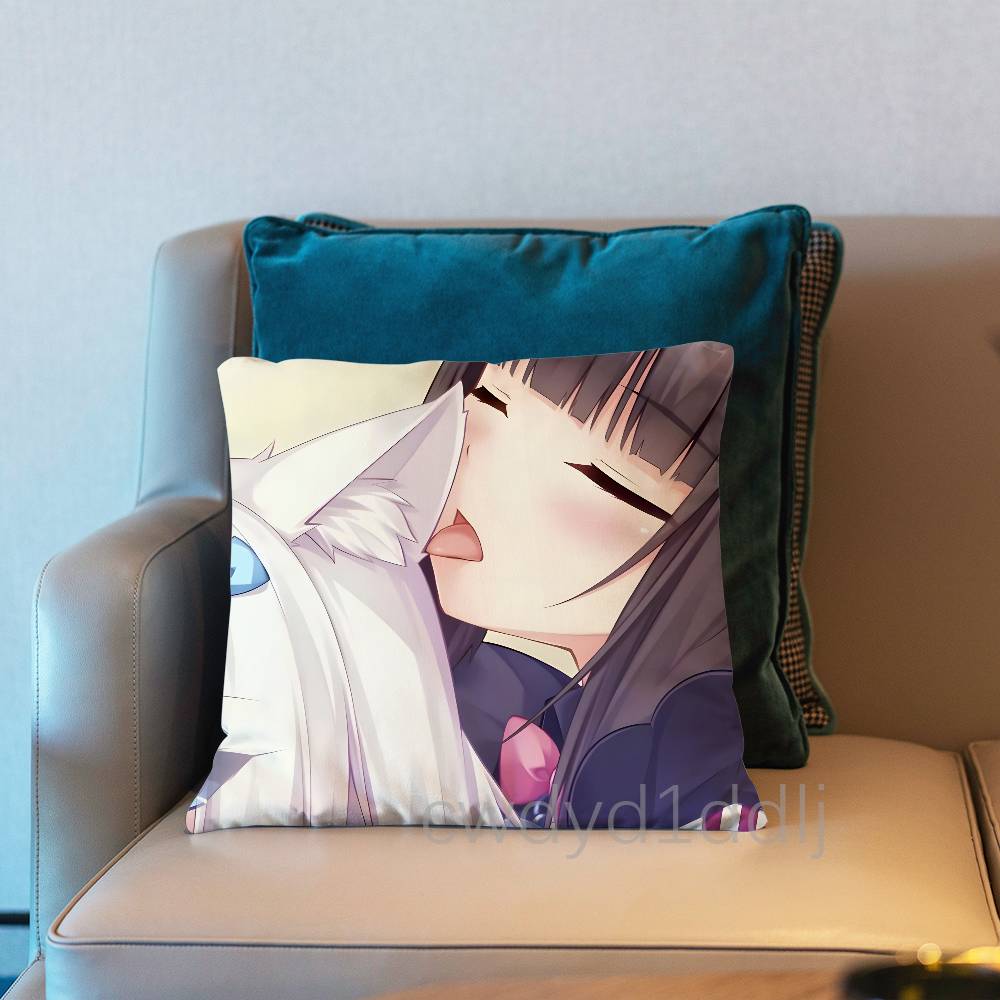 Chocovani NNekopara Chocola Наволочка Декоративная Наволочка На Подушку Чехол Для Подушки С Принтом Для Дивана