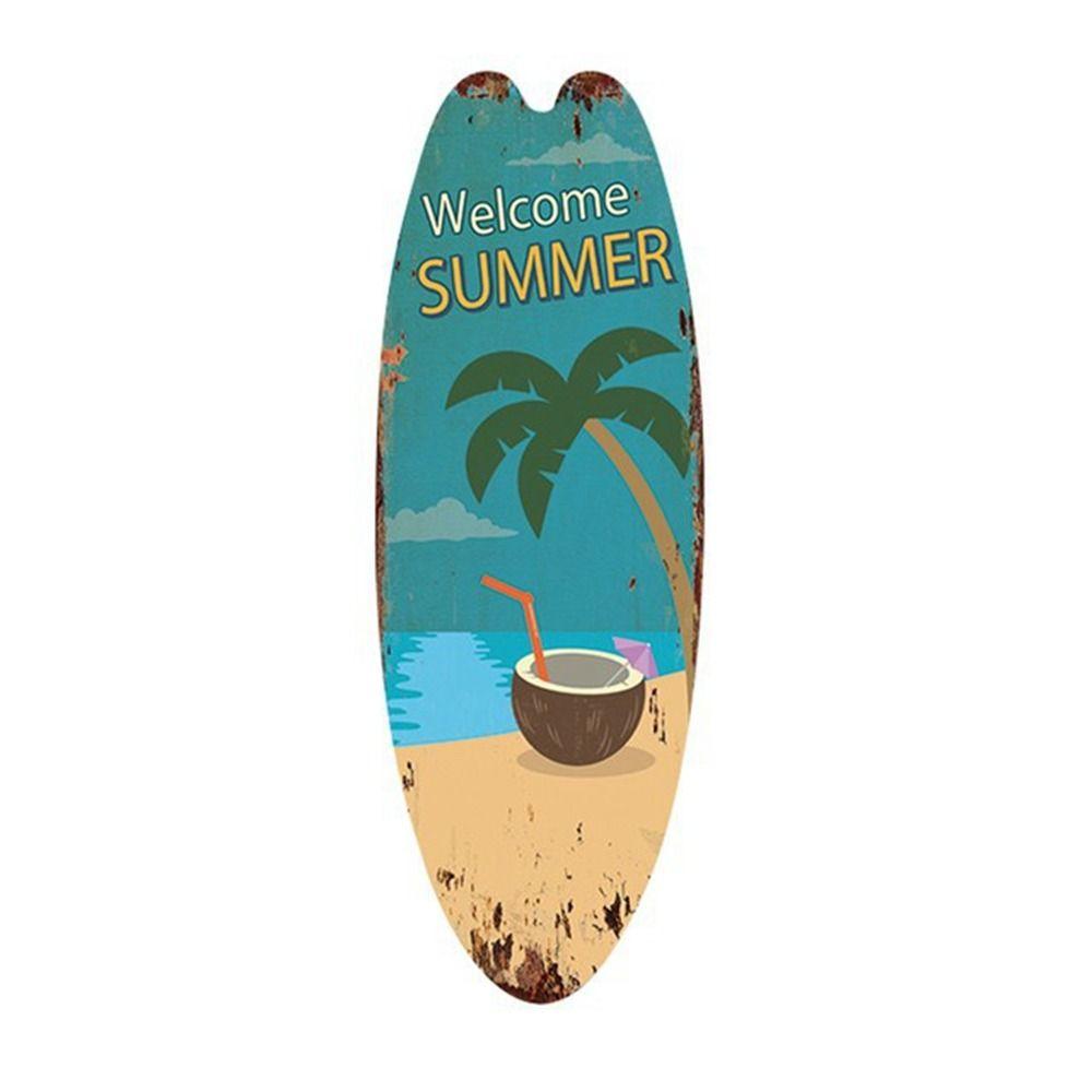 Exquisite Printing Marine Steering Wall Board Cool Wooden Surfboard Wooden Sign   Wall Ornament