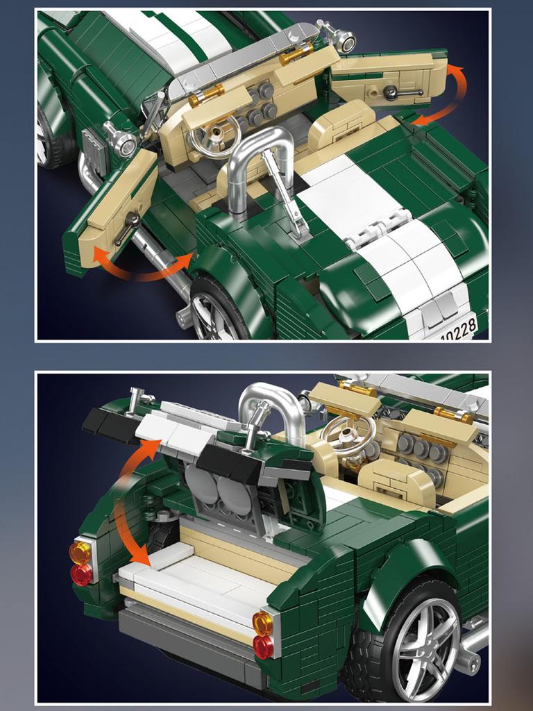 Конструктор MOC AC Cobra 1198 деталей Mould King Технический Автомобиль Модель Конструктор Игрушки для Взрослых Детей Хэллоуин Подарки