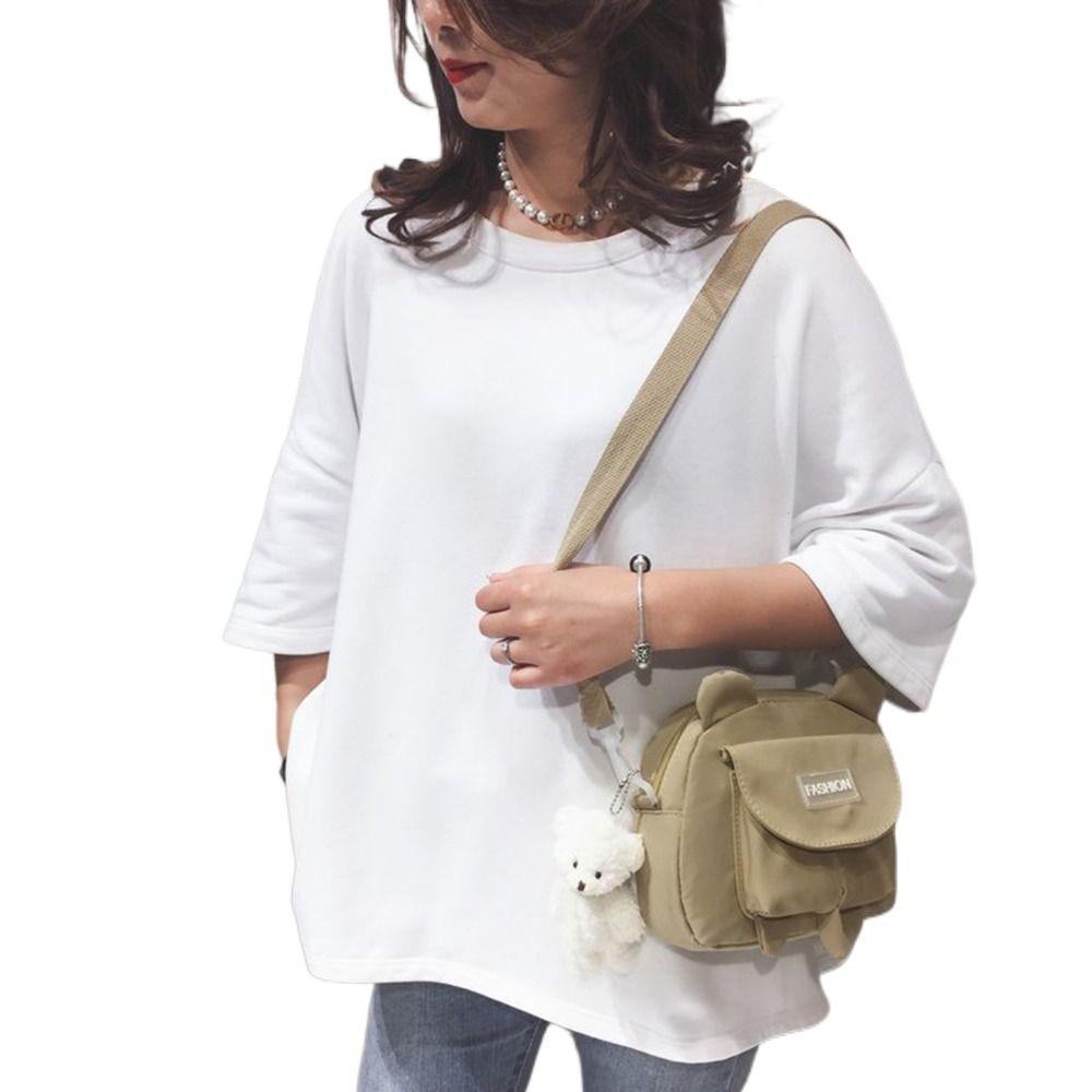 Small Bag Female Wild Cute Messenger Kitty Bag Ins Korean Student Canvas Shoulder Bag Mobile Phone Pouch