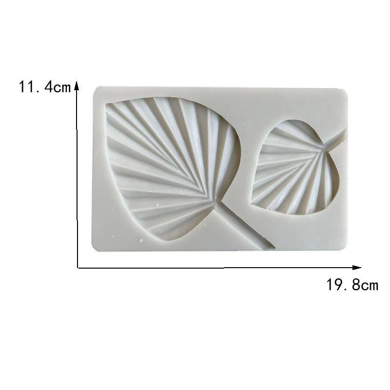 Силиконовая форма для моделирования в виде веера из листьев рогоза, силиконовая форма в форме веера, украшение для выпечки торта из гипсовой глины, форма для шоколада