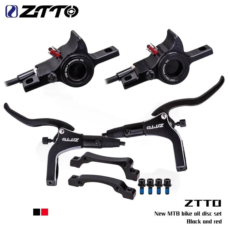 ZTTO Bicycle CNC Hydraulic Disc Brake Caliper Front Rear Handle Mineral Oil Brakes Calliperplate With Adapter BB5 Brake Pads
