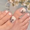 Girls Foot Nails Tips Toe Nails Full Cover Fake Toenails Short French