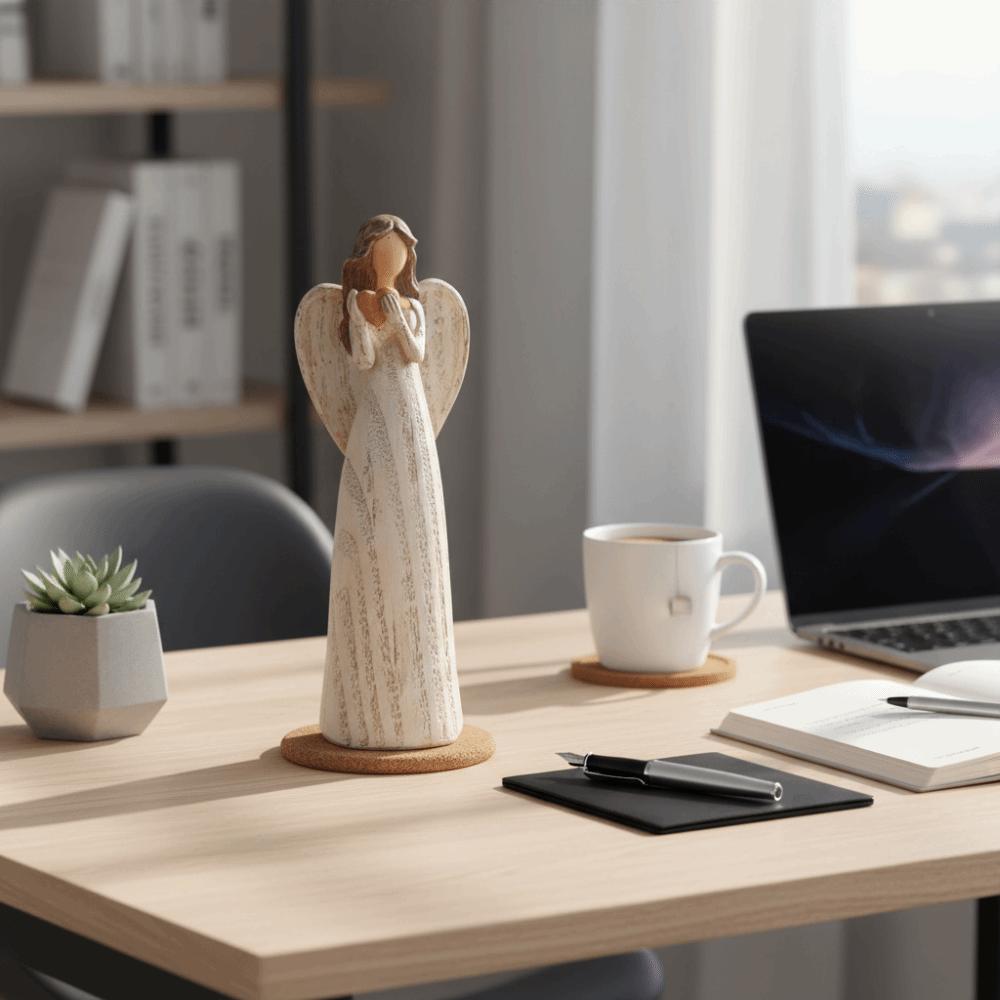 Handmade Angel Figure Statue Resin Modern Art Crafts Vintage Angel Sculpture Model Entrance