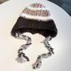 Kawanishi Women's Handmade Wool Beanie with Tassel and Ear Protection