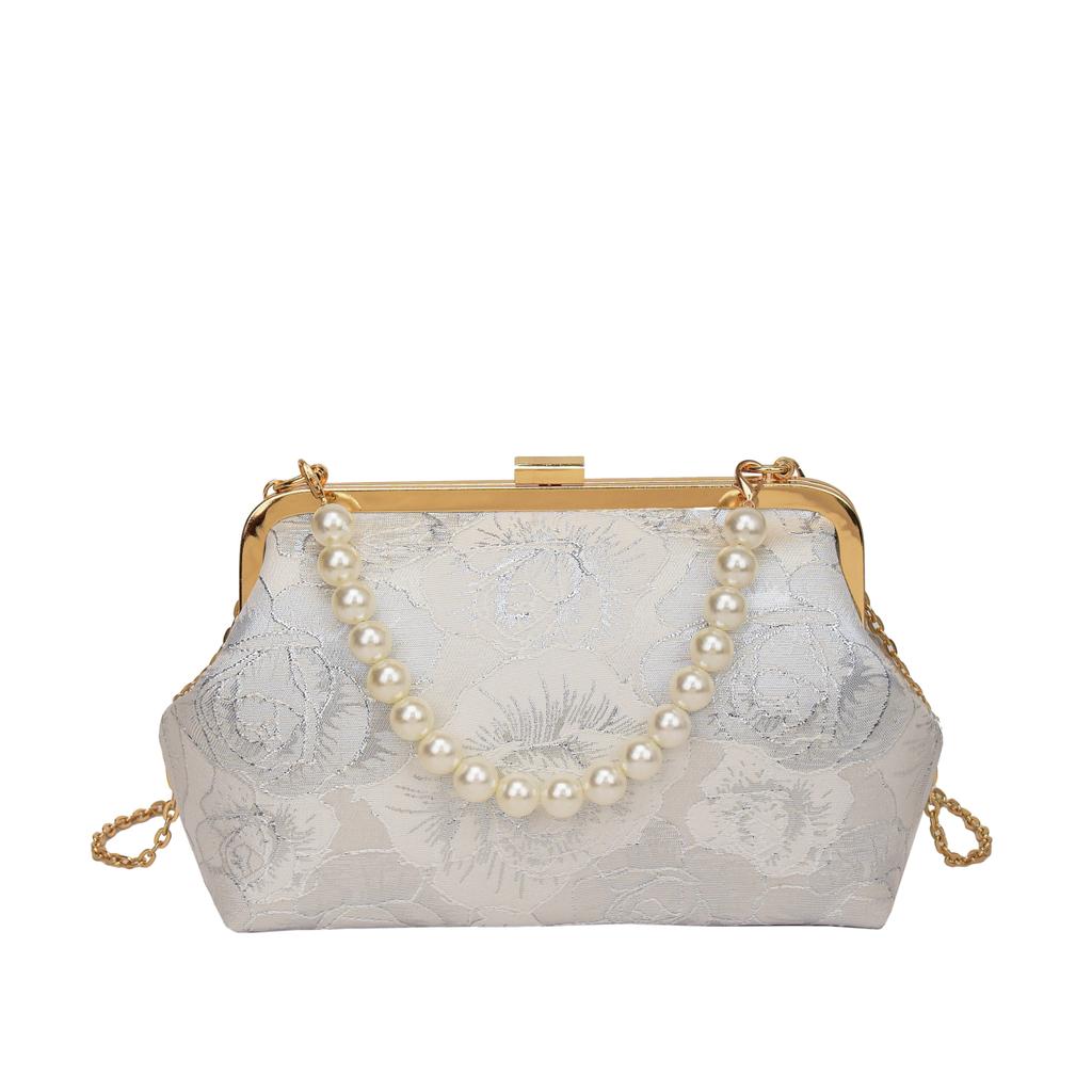 Женская сумка в китайском стиле ципао, сумка через плечо, цепочка с вышитым бисером цветочным узором, новая