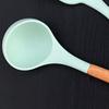Силиконовая Половник с Деревянной Ручкой Половник из Массива Дерева Кухонная Лопатка Ложка для Сервировки Перемешивание при Готовке