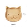 Multiple Styles Solid Wood Cartoon Dinner Tray Cute Animal Pattern Children's Rice Plate Odorless Wood Food Dishes Meal