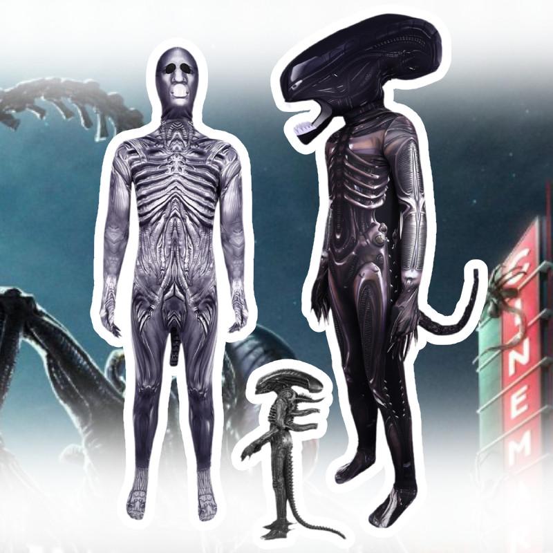Alien Cosplay Romulus Xenomorph Predator Jumpsuit Adult Kids Bodysuits Costumes