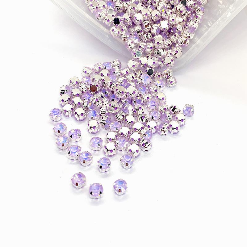 Glass Four Claw Single Claw Drill Mocha Protein Hand-sewn Rhinestone Handmade DIY Wedding Shoes Bags Apparel Accessories Rhinestone Sew On Beads