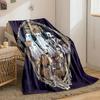 Ghosts, pumpkins, candles, bats, and mice depicted in a spooky setting. for all seasons blanket lunch break throw gift