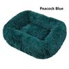 Square Dog Cat Bed with Side Cover Medium Large Sofa Plush Kennel Winter Warm Puppy Mat Nest Soft House Non-slip Basket Cushion