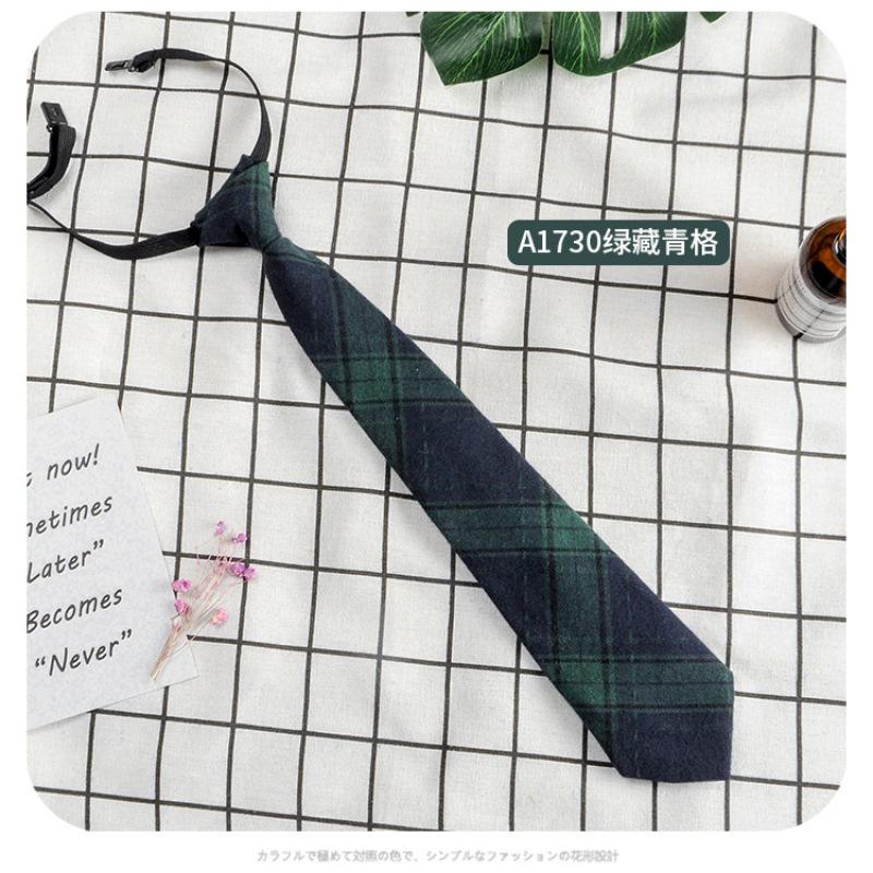 Small Tie Male and Female Students College Style Lazy Plaid Harajuku Trend Japanese JK Uniform