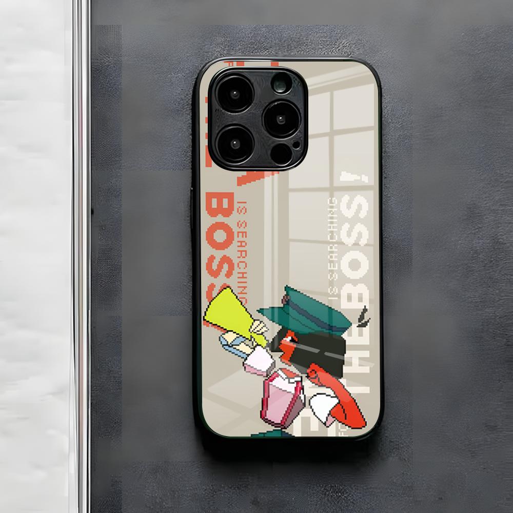 Чехол для телефона E-ENA Dream B-BBQ для IPhone 17 Air 16 E Pro Max 15 14 13 Mini 12 Pro 11 Max Plus Черная стеклянная крышка