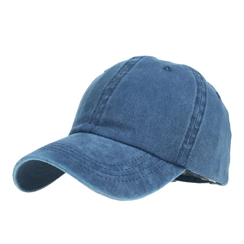 Washed and Made Old Light Board Baseball Cap Solid Color Cap Female Couple Men's and Women's Pure Cotton Light Board Sun Hat