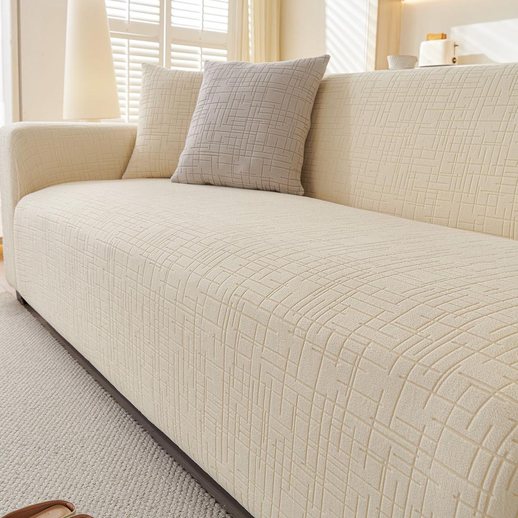 Retro Style Thickened Polar Fleece Sofa Cover New Anti Slip Elastic Sofa Cover All Inclusive Universal Cover