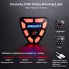 Adult Cycling Helmet With USB Rechargeable Rear Warning Light Road Bike Outdoor Safety