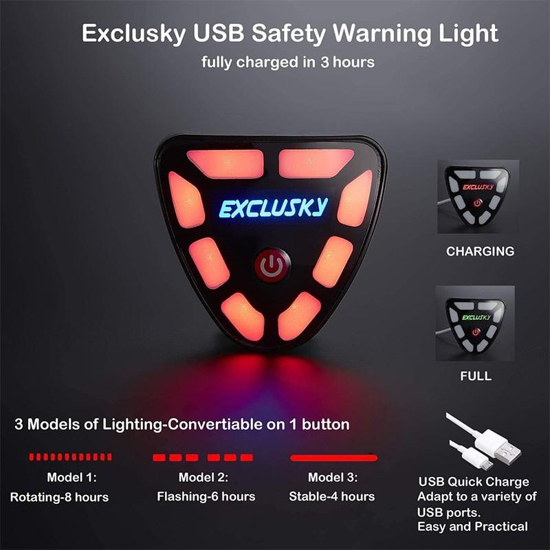 Adult Cycling Helmet With USB Rechargeable Rear Warning Light Road Bike Outdoor Safety