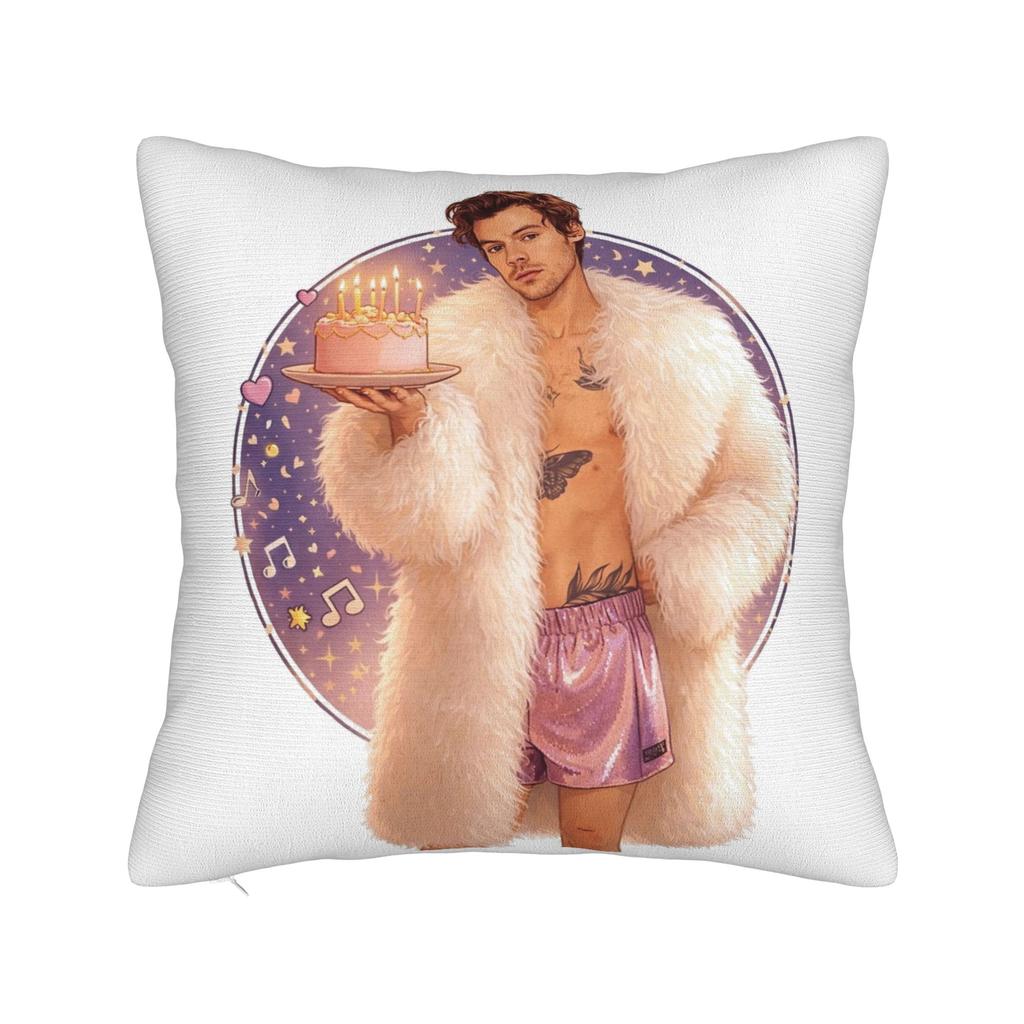 Harrys Styles Kiss All The Time Disco Occasionally Pillowcase Printing Cushion Cover Decoration Throw Pillow Case Cover