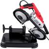 Portable Band Saw, with Removable Alloy Steel Base Cordless Band Saw, 5 Inch Cutting Capacity Hand held Band Saw,Variable Speed Portable Bandsaw,